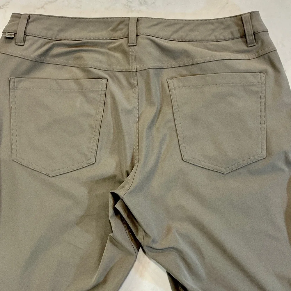 Lululemon ABC Slim Pant Mens 34x26 Grey‎ Sage Warpstreme Stretch Comfort Classic